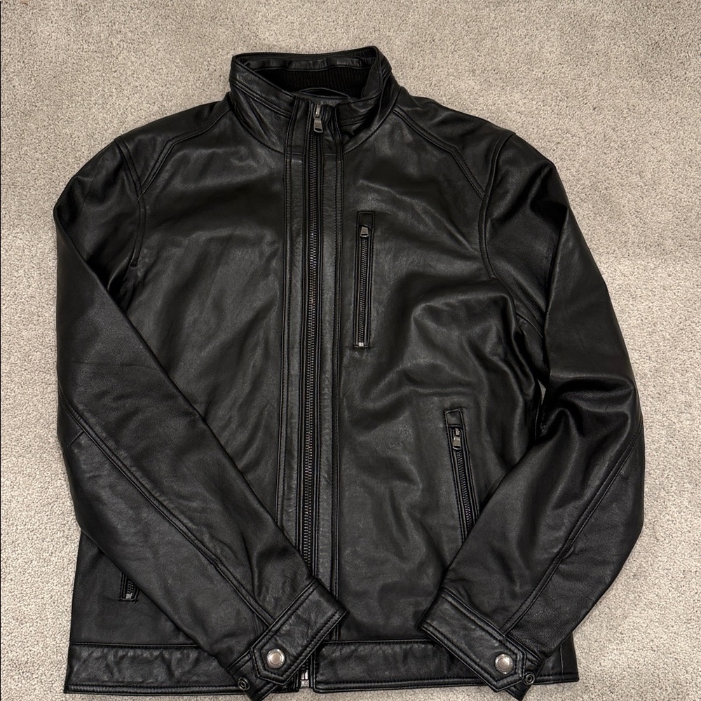 Michael Kors Leather Jacket - Men’s Small - Picture 5 of 9